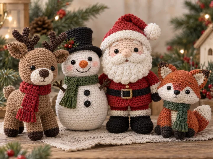 Crocheted Christmas amigurumi
